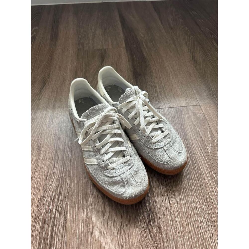 Adidas Handball Spezial Silver Pebble Suede Unisex Sneakers Sz 6.5